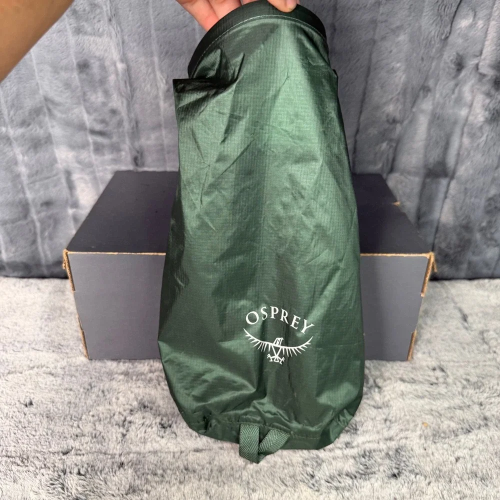Osprey 3L Ultralight Dry Sack Green Recycled Nylon Waterproof Roll Top Bag